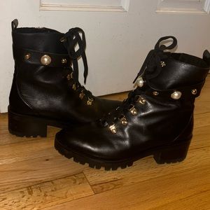 Gorgeous r embellished combat style boots! Sz 8